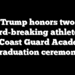 Trump honors two record-breaking athletes at US Coast Guard Academy graduation ceremony