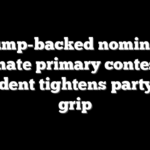 Trump-backed nominees dominate primary contests as president tightens party vice grip