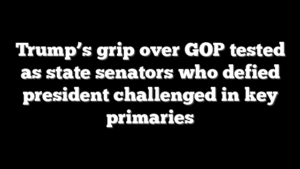 Trump’s grip over GOP tested as state senators who defied president challenged in key primaries