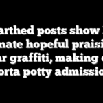 Unearthed posts show Dem Senate hopeful praising vulgar graffiti, making crude porta potty admission