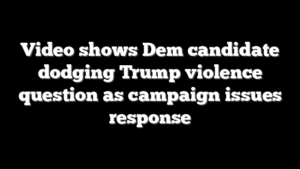 Video shows Dem candidate dodging Trump violence question as campaign issues response