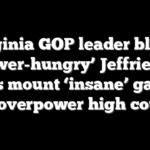 Virginia GOP leader blasts ‘power-hungry’ Jeffries as Dems mount ‘insane’ gambit to overpower high court