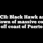 WATCH: Black Hawk assists takedown of massive cocaine haul off coast of Puerto Rico