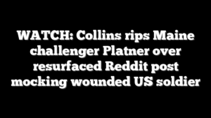 WATCH: Collins rips Maine challenger Platner over resurfaced Reddit post mocking wounded US soldier