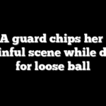 WNBA guard chips her tooth in painful scene while diving for loose ball
