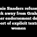 Bernie Sanders refuses to back away from Graham Platner endorsement despite report of explicit texts to women