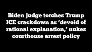 Biden judge torches Trump ICE crackdown as ‘devoid of rational explanation,’ nukes courthouse arrest policy