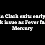 Caitlin Clark exits early with back issue as Fever fall to Mercury