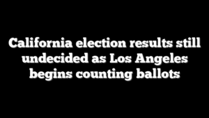 California election results still undecided as Los Angeles begins counting ballots