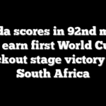 Canada scores in 92nd minute to earn first World Cup knockout stage victory over South Africa