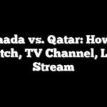 Canada vs. Qatar: How to Watch, TV Channel, Live Stream