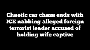 Chaotic car chase ends with ICE nabbing alleged foreign terrorist leader accused of holding wife captive