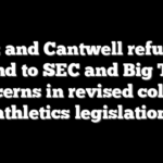 Cruz and Cantwell refuse to bend to SEC and Big Ten concerns in revised college athletics legislation