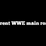 Current WWE main roster