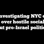DOJ investigating NYC coffee shop over hostile social post about pro-Israel politician