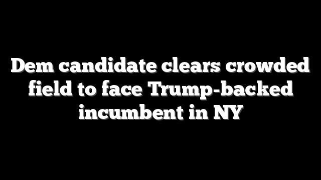 Dem candidate clears crowded field to face Trump-backed incumbent in NY