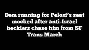 Dem running for Pelosi’s seat mocked after anti-Israel hecklers chase him from SF Trans March
