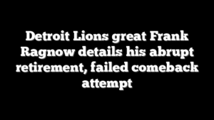 Detroit Lions great Frank Ragnow details his abrupt retirement, failed comeback attempt