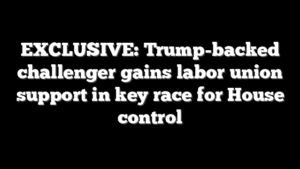 EXCLUSIVE: Trump-backed challenger gains labor union support in key race for House control
