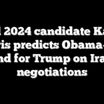 Failed 2024 candidate Kamala Harris predicts Obama-like end for Trump on Iran negotiations