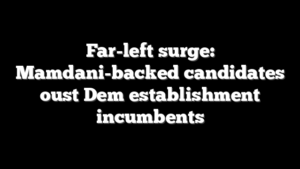 Far-left surge: Mamdani-backed candidates oust Dem establishment incumbents