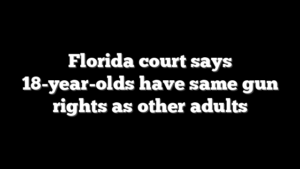 Florida court says 18-year-olds have same gun rights as other adults