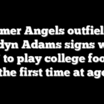 Former Angels outfielder Jordyn Adams signs with SMU to play college football for the first time at age 26