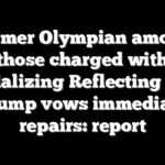 Former Olympian among those charged with vandalizing Reflecting Pool, Trump vows immediate repairs: report