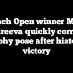 French Open winner Mirra Andreeva quickly corrects trophy pose after historic victory