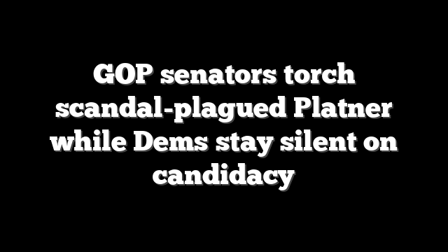 GOP senators torch scandal-plagued Platner while Dems stay silent on candidacy