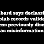 Gabbard says declassified biolab records validate concerns previously dismissed as misinformation