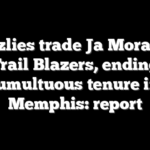 Grizzlies trade Ja Morant to Trail Blazers, ending tumultuous tenure in Memphis: report