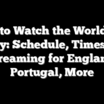 How to Watch the World Cup Today: Schedule, Times, TV, Streaming for England, Portugal, More