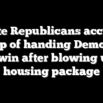 Irate Republicans accuse Trump of handing Democrats a win after blowing up housing package