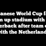 Japanese World Cup fans clean up stadium with NFL quarterback after team draws with the Netherlands