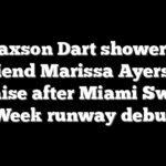 Jaxson Dart showers girlfriend Marissa Ayers with praise after Miami Swim Week runway debut