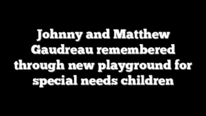 Johnny and Matthew Gaudreau remembered through new playground for special needs children