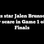 Knicks star Jalen Brunson has injury scare in Game 1 of NBA Finals