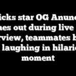 Knicks star OG Anunoby zones out during live TV interview, teammates burst out laughing in hilarious moment