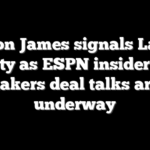 LeBron James signals Lakers loyalty as ESPN insider says Lakers deal talks are underway