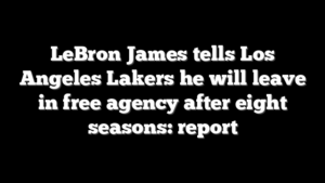 LeBron James tells Los Angeles Lakers he will leave in free agency after eight seasons: report