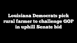 Louisiana Democrats pick rural farmer to challenge GOP in uphill Senate bid