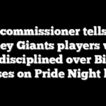 MLB commissioner tells Sen. Hawley Giants players won’t be disciplined over Bible verses on Pride Night hats