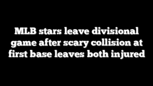 MLB stars leave divisional game after scary collision at first base leaves both injured