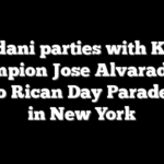 Mamdani parties with Knicks champion Jose Alvarado on Puerto Rican Day Parade float in New York