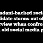 Mamdani-backed socialist candidate storms out of live interview when confronted with old social media posts