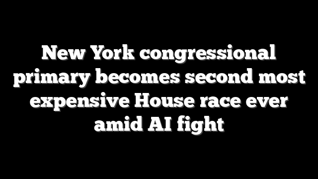 New York congressional primary becomes second most expensive House race ever amid AI fight