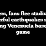 Players, fans flee stadium as powerful earthquakes strike during Venezuela baseball game