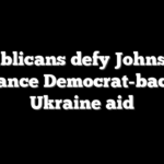 Republicans defy Johnson to advance Democrat-backed Ukraine aid