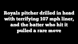 Royals pitcher drilled in head with terrifying 107 mph liner, and the batter who hit it pulled a rare move